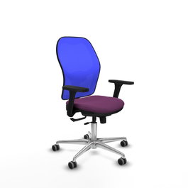 PIQUERAS Y CRESPO Silla de oficina Jorquera con mecanismo Sincro/Traslack Morado y Azul