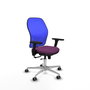PIQUERAS Y CRESPO Silla de oficina Jorquera con mecanismo Sincro/Traslack Morado y Azul