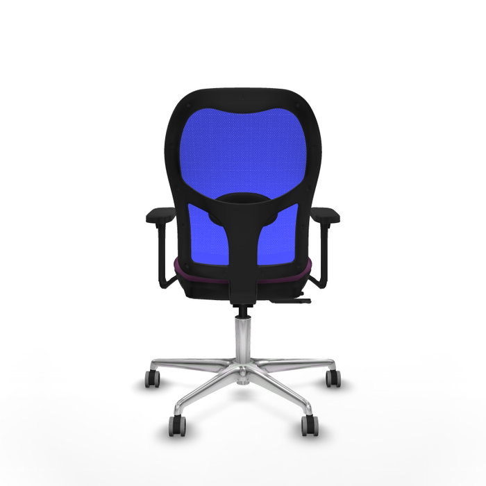 PIQUERAS Y CRESPO Silla de oficina Jorquera con mecanismo Sincro/Traslack Morado y Azul