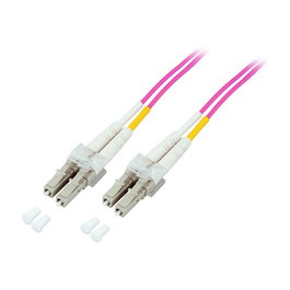 GoodConnections Patch Cable Fibra Óptica LWL Duplex OM4 Multimodo 50/125 µm LC/LC 10 m, Violeta, LSZH
