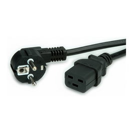 VALUE Cable de Red CEE7/7 IEC320-C19, 16A, Negro, 0.8 m