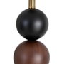 Lámpara Mesa Marrón Tejido-Madera 27 X 27 X 50 cm