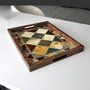 Aberto Design REF034 Bandeja de Madera Maciza para Decoración del Hogar, Elegante y Funcional, 48x38x4 cm