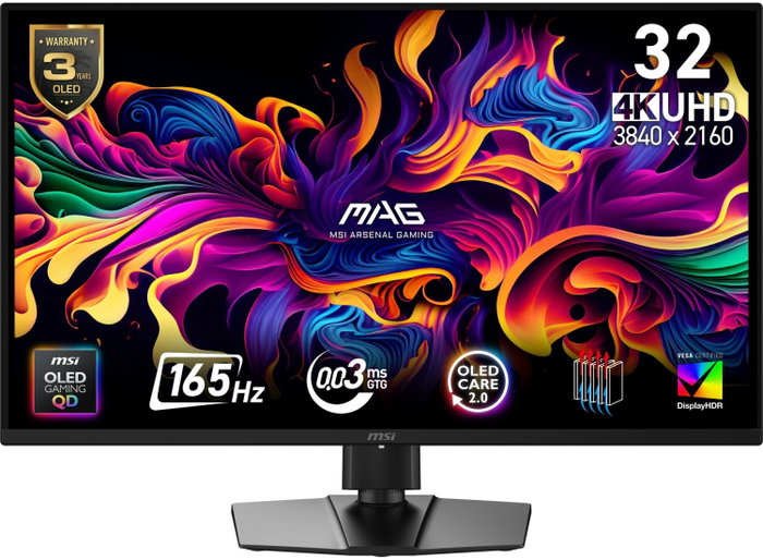 MSI MAG 322UP QD-OLED E16 31,5 pulgadas 4K 165Hz 0,03ms Black