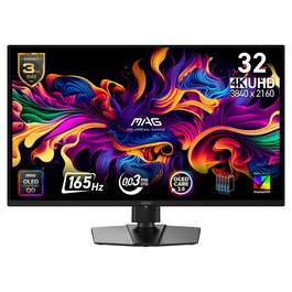 MSI MAG 322UP QD-OLED E16 Monitor Gaming 31.5" OLED 4K Ultra HD 165Hz 0.03ms GtG AMD FreeSync Premium Pro Negro