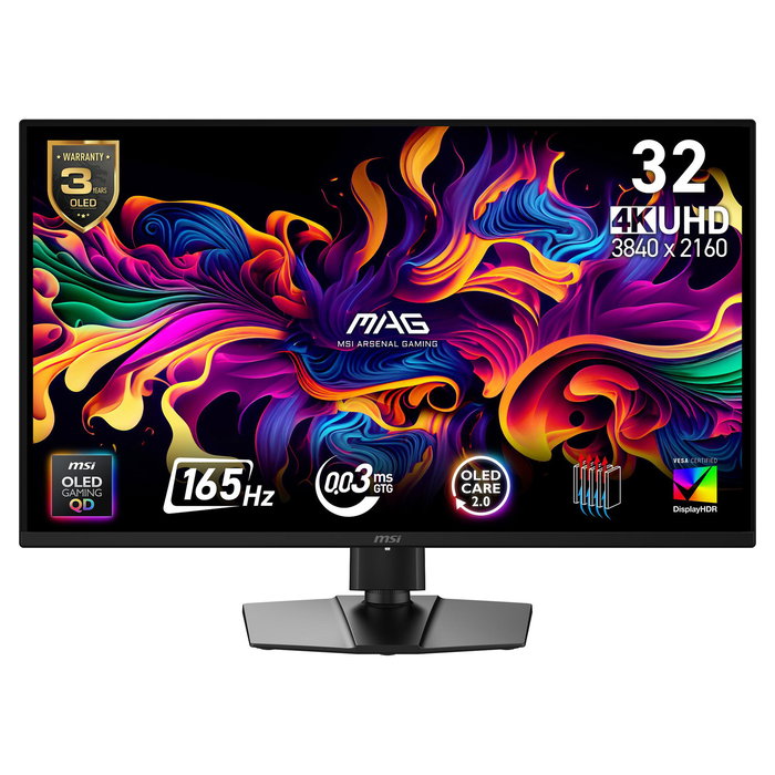 MSI MAG 322UP QD-OLED E16 Monitor Gaming 31.5" OLED 4K Ultra HD 165Hz 0.03ms GtG AMD FreeSync Premium Pro Negro MSI MAG 322UP QD-OLED E16 Monitor Gaming 31.5" OLED 4K Ultra HD 165Hz 0.03ms GtG AMD FreeSync Premium Pro Negro