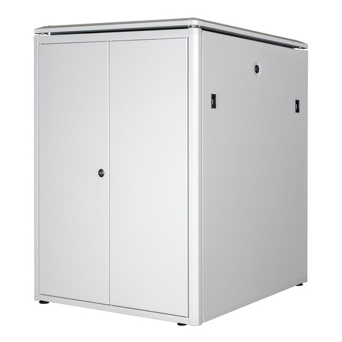 ROLINE 26.21.0051 Rack de 19 Pulgadas, Bastidor de Red de 22U, 800 x 800 mm, Gris Acero con Puertas de Vidrio, IP20, Capacidad 600 kg