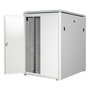 ROLINE 26.21.0051 Rack de 19 Pulgadas, Bastidor de Red de 22U, 800 x 800 mm, Gris Acero con Puertas de Vidrio, IP20, Capacidad 600 kg