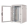 ROLINE 26.21.0051 Rack de 19 Pulgadas, Bastidor de Red de 22U, 800 x 800 mm, Gris Acero con Puertas de Vidrio, IP20, Capacidad 600 kg