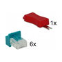 DeLOCK 86425 Set de 6 llaves de bloqueador de puerto RJ45 Rojo