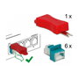 DeLOCK 86425 Set de 6 llaves de bloqueador de puerto RJ45 Rojo