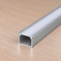 GreenIce Perfil de Aluminio KIMERA SKAGEN Anodizado Plata con Difusor Opal y Clips, 2,02M