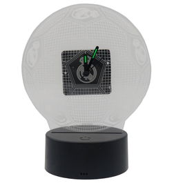 CYP BRANDS Reloj LED Real Madrid Metacrilato Balón Fútbol RGB