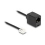 DeLOCK Cable telefónico RJ11 macho a RJ45 hembra Negro 3 m
