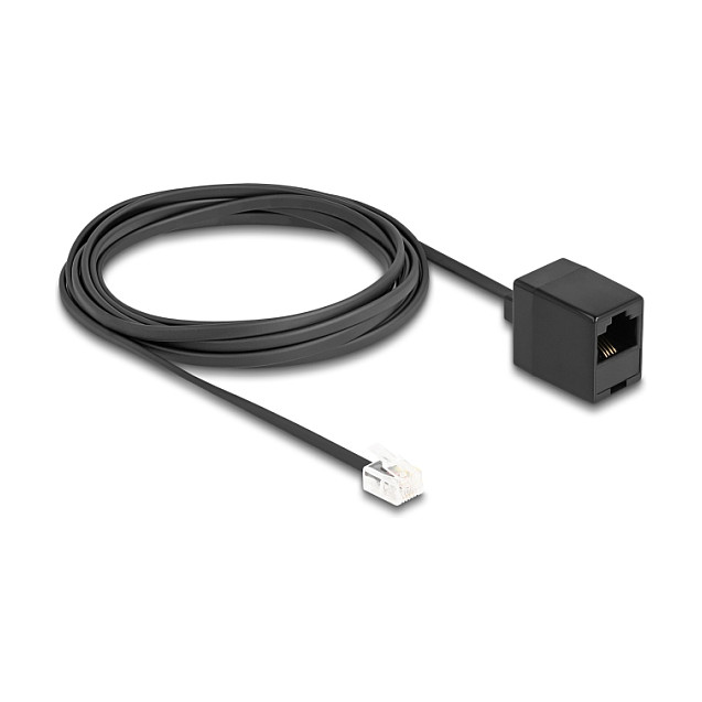 DeLOCK Cable telefónico RJ11 macho a RJ45 hembra Negro 3 m DeLOCK Cable telefónico RJ11 macho a RJ45 hembra Negro 3 m