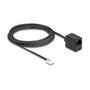 DeLOCK Cable telefónico RJ11 macho a RJ45 hembra Negro 3 m
