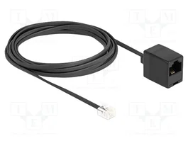 DeLOCK Cable telefónico RJ11 macho a RJ45 hembra negro 3 m