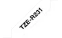 Brother TZE-R231 - Cinta de Etiquetas para Impresoras P-touch, Negro sobre Blanco, 1.2 cm x 4 m, Tipo TZe, Compatible con PT-D200, D450, D800, E550, H110, P300, P7 y Otros Modelos