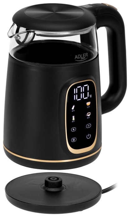 Adler AD 1305 Hervidor Eléctrico Negro y Dorado