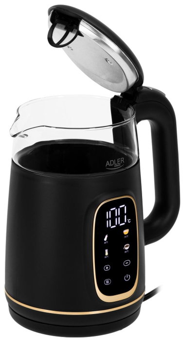 Adler AD 1305 Hervidor Eléctrico Negro y Dorado