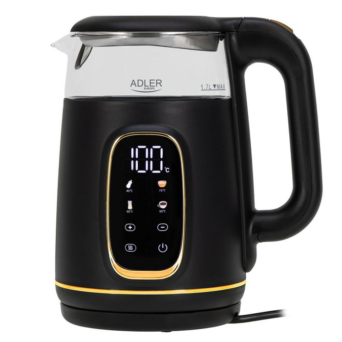 Adler AD 1305 Hervidor Eléctrico Negro y Dorado