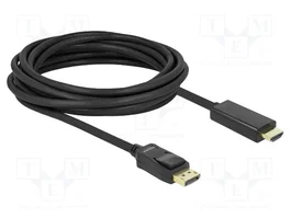 DeLOCK 82441 Cable Adaptador de Vídeo DisplayPort a HDMI, 5m, Negro