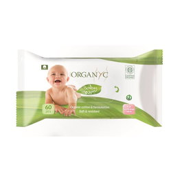 ORGANYC Toallitas húmedas bebé de algodón 60 ud.