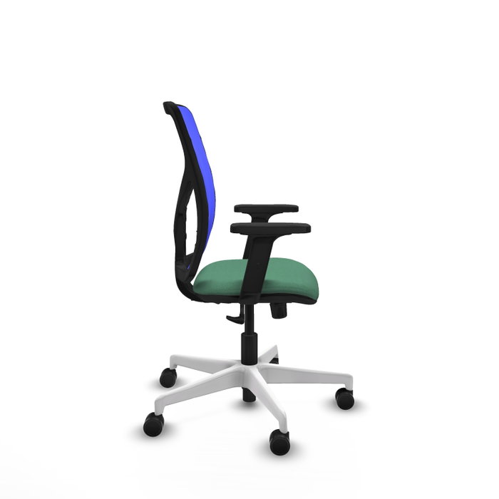PIQUERAS Y CRESPO Silla de oficina Motilla con mecanismo Sincro, Verde esmeralda y Azul