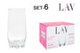 LAV Set de 6 Vasos para Refresco Adora, 390 ml, Dimensiones 22.4 x 15.4 x 15.2 cm (8 Cajas)