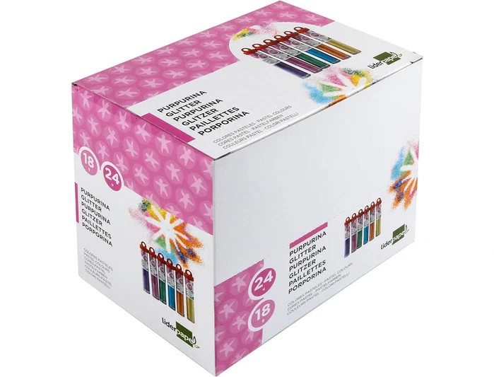 Liderpapel Purpurina Fantasía Colores Metálicos y Pasteles Bote de 18 g
