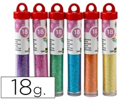 Liderpapel Purpurina Fantasía Colores Metálicos y Pasteles Bote de 18 g