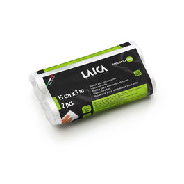 Laica Rollo Plástico Gofrado para Envasadora al Vacío, Universal, 2 Unidades de 15 x 300 cm