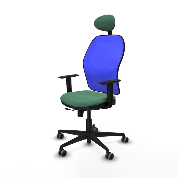 PIQUERAS Y CRESPO Silla de oficina Jorquera Verde esmeralda y Azul