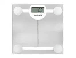 Q-connect Báscula de Baño Digital KF19060, Precisión 100g, Capacidad 180kg, Pantalla LCD, 300x300x22mm