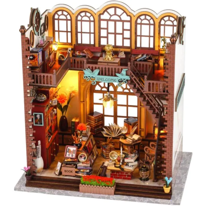 Creanook Kit DIY Book Nook para construir estantería sujetalibros decorativa 3D, 24 x 17 x132 cm