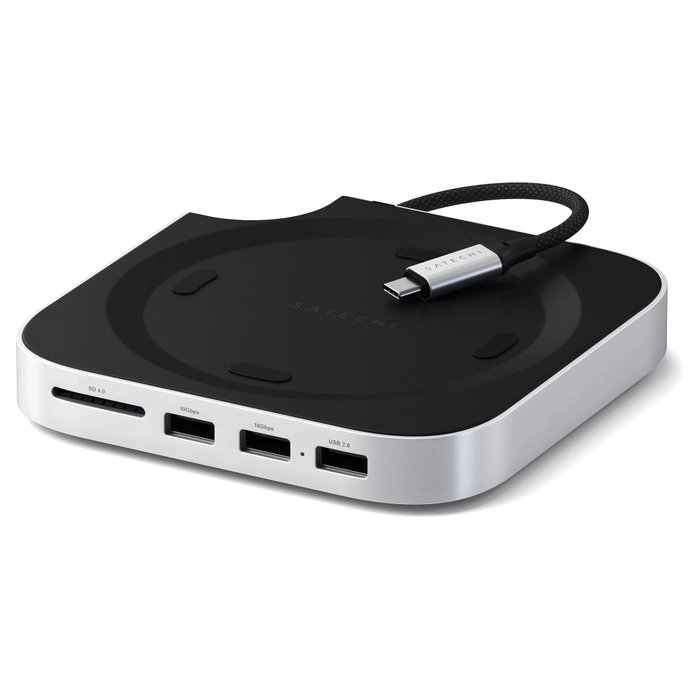 Satechi Stand Hub para Mac Mini (M4), Plata, ST-GNMMES Satechi Stand Hub para Mac Mini (M4), Plata, ST-GNMMES