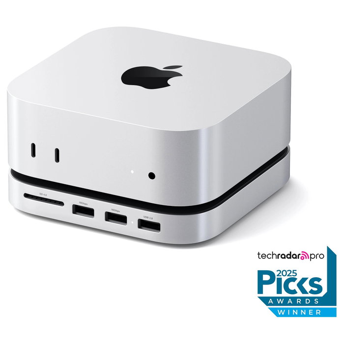 Satechi Stand Hub para Mac Mini (M4), Plata, ST-GNMMES Satechi Stand Hub para Mac Mini (M4), Plata, ST-GNMMES
