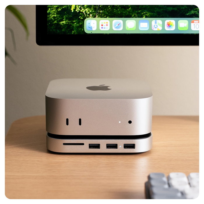 Satechi Stand Hub para Mac Mini (M4), Plata, ST-GNMMES Satechi Stand Hub para Mac Mini (M4), Plata, ST-GNMMES