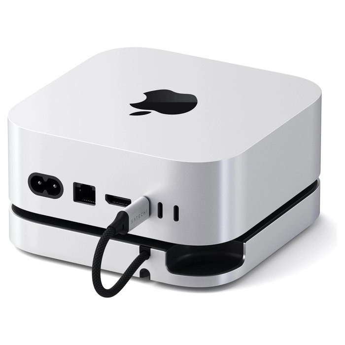 Satechi Stand Hub para Mac Mini (M4), Plata, ST-GNMMES Satechi Stand Hub para Mac Mini (M4), Plata, ST-GNMMES