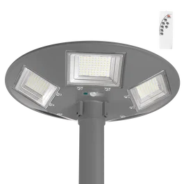 Luminaria Solar LED 150W 15000Lm 6000ºK IP67 Panel: 6V 18W Batería: 3,2V 15000MaH Gris