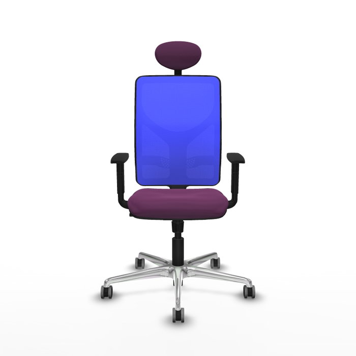 PIQUERAS Y CRESPO Silla de oficina Motilla con mecanismo Sincro, Morado y Azul