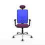 PIQUERAS Y CRESPO Silla de oficina Motilla con mecanismo Sincro, Morado y Azul