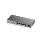 Zyxel GS1350-6HP-EU0101F Switch Gestionado L2 Gigabit Ethernet con PoE, Color Gris