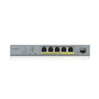Zyxel GS1350-6HP-EU0101F Switch Gestionado L2 Gigabit Ethernet con PoE, Color Gris