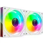 Kit 2 ventiladores auxiliar mf-3d pro blanco mars gaming div class'especificaciones'. 2x ventiladores 120mm / argb / control rem