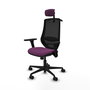 PIQUERAS Y CRESPO Silla de oficina Mardos con mecanismo Sincro, Morado y Negro