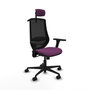 PIQUERAS Y CRESPO Silla de oficina Mardos con mecanismo Sincro, Morado y Negro