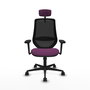 PIQUERAS Y CRESPO Silla de oficina Mardos con mecanismo Sincro, Morado y Negro