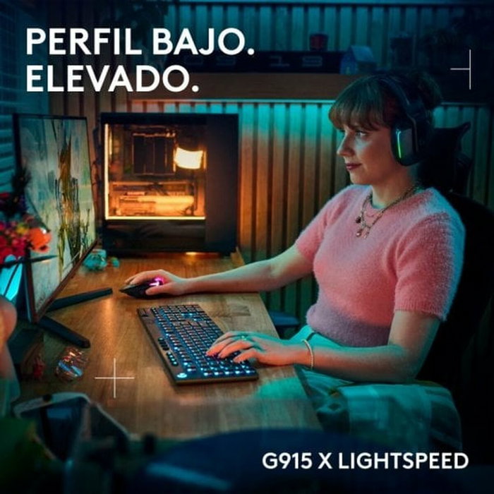 Logitech G915 X Lightspeed Perp Wrls G KB - Teclado Inalámbrico Negro, Español EMEA