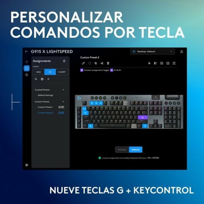 Logitech G915 X Lightspeed Perp Wrls G KB - Teclado Inalámbrico Negro, Español EMEA